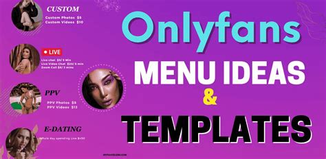 OnlyFans Menu Ideas, Examples With Free Templates